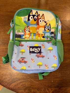 Bluey Kids Backpack in Light Blue and Green